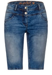 Mittelblaue Denim-Shorts